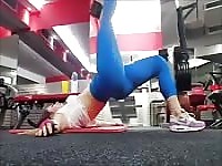 Flexible filly is a huge fan of fitness