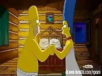 Homer and Marge getting real crazy