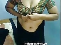 Hot Indian mom strips on cam