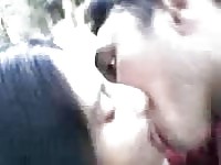 Shy Indian girl gets stripped in the woods
