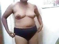 Big Indian amateur strips down and gets fucked