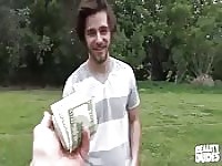 Scruffy guy gets paid to get fucked
