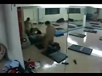 Sizzling Arab fucking at the gym