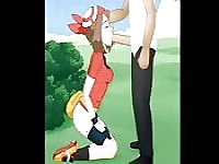 Un hentai con cazzi in bocca
