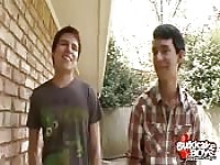 Young guy in bukkake video