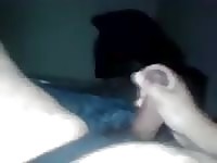 Sexy dick wanked in the dark