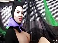 Sexy evil witch cosplay