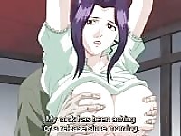 Una donna tettona si fa strizzare le tette (hentai)