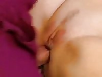 Süße Blondine lässt Arsch stopfen